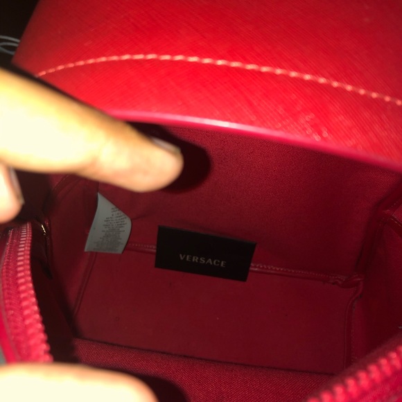 red versace backpack